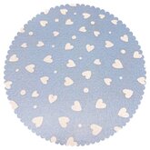 Vilt print, Hartjes met stippen, Baby Blauw /Wit Vilt print, Hartjes met stippen, Baby Blauw /Wit