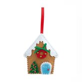 Mini Vilt DIY pakket, Kersthuisje, Peperkoek huisje