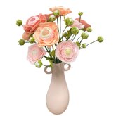 DIY Pakket, Ranonkels, Antiek Roze, Abrikoos & Zacht Roze, Bos van 9 bloemen