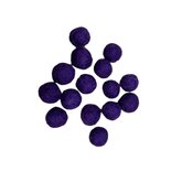 Vilt balletjes 1cm, Donker Paars, 15st.