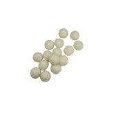 Vilt balletjes 1cm, Wol Wit, 15st.