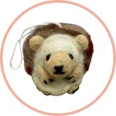 Handgemaakte wol vilt hanger, Egel