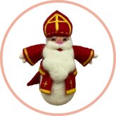 Handgemaakte wol vilt hanger Sinterklaas