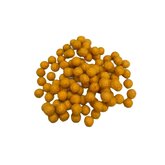 Merino wolvilt balletjes 0,5 cm, Zon Oranje, 100 st.