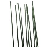 Bloemen draad, groen omwikkeld 2,5 mm dik x 40 cm lang, 10 stuks per verpakking