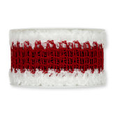 Net lint met pluche Rood/Wit