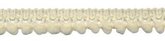 Mini pom pom band creme 10 mm breed per meter