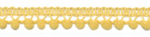 Mini pom pom band zacht geel 10 mm breed per meter
