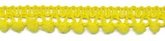 Mini pom pom band geel 10 mm breed per meter