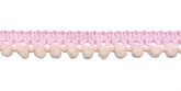 Mini pom pom band licht roze 10 mm breed per meter