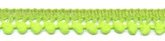 Mini pom pom band fel groen 10 mm breed per meter