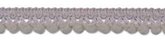 Mini pom pom band licht grijs 10 mm breed per meter