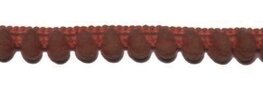 Pom pom band, Bruin 10 mm breed per meter Pom pom band, Bruin 10 mm breed per meter