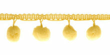 Bolletjes band Zacht geel per meter Bolletjes band Zacht geel per meter