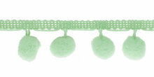 Bolletjes band mint groen per meter Bolletjes band mint groen per meter
