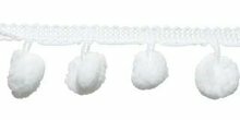 Bolletjes band wit per meter Bolletjes band wit per meter