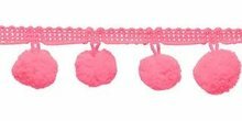 Bolletjes band roze per meter Bolletjes band roze per meter