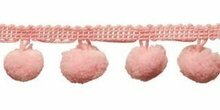 Bolletjes band zalm roze per meter Bolletjes band zalm roze per meter