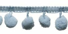 Bolletjes band grijs blauw per meter Bolletjes band grijs blauw per meter