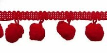 Bolletjes band rood per meter Bolletjes band rood per meter