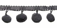 Bolletjes antraciet band  per meter Bolletjes antraciet band  per meter