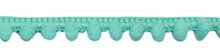 Pom pom band zee groen per meter Pom pom band zee groen per meter