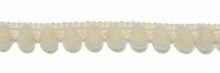 Pom pom band creme 10 mm breed per meter Pom pom band creme 10 mm breed per meter