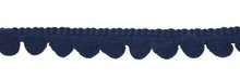 Pom pom band donkerblauw per meter Pom pom band donkerblauw per meter