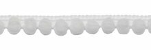 Pom pom band Wit 10 mm breed per meter Pom pom band Wit 10 mm breed per meter