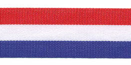 Rood wit blauw Nederlandse vlag lint 25 mm breed per meter Rood wit blauw Nederlandse vlag lint 25 mm breed per meter