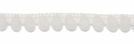 Pom pom band, Gebroken Wit 10 mm breed per meter