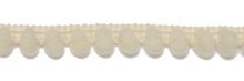 Pom pom band creme 10 mm breed per meter